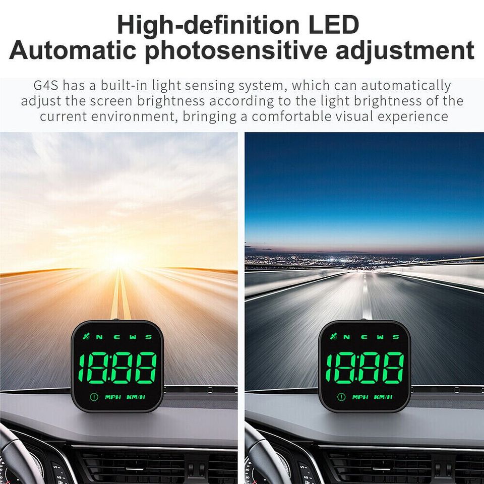 Head up Gauge GPS Speedometer HUD Digital Display Car Speed Warning Universal