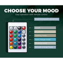 Bedside Tables 2 Drawers Side Table RGB LED High Gloss Nightstand