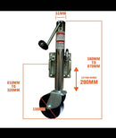 6" Trailer Jockey Wheel Swivel Swing Up 540kg 1200LBS Caravan Boat Heavy Duty