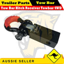 Tow Bar Hitch Receiver Towbar 4WD Off Road Recovery 5 Ton Kit Bow Shackle Black