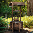 Gardeon Outdoor Garden Ornaments Wishing Well Planter Bucket Wooden Decor Rustic