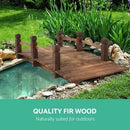 Garden Wooden Rustic Bridge Decoration Decor Outdoor Ornaments Yard
