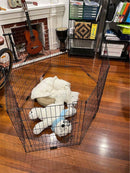 Dog exercise pen - adjustable with door 90cm high