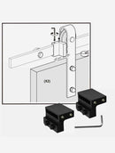 1.83M Sliding Barn Single Door Hardware Track Set Roller Kit