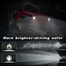 Pair 7" Inch LED Headlights Hi/Lo Beam DRL Projector Fit for JEEP JK GQ PATROL