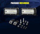 2x 7inch CREE LED Light Bar Spot Flood Combo Work Driving Lights OffRoad 4WD 6"