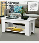 Modern Artiss Mechanical Lift Up Top Coffee Table Interior Storage Shelf Desk