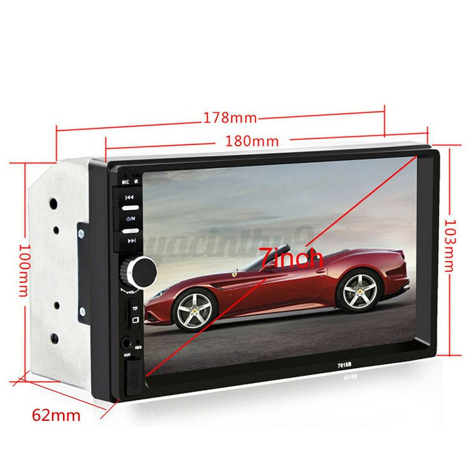 7'' Double 2 Din MP5 Radio Player Car Stereo Head Unit Radio LCD Touch Screen AU