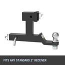 Max 5000LB Dual Hitch Ball Mount Multi Use Tow Bar Tongue 2" Hitch Boat