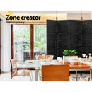 Artiss 4 Panel Room Divider Screen Privacy Rattan Dividers Stand Fold Woven Bk