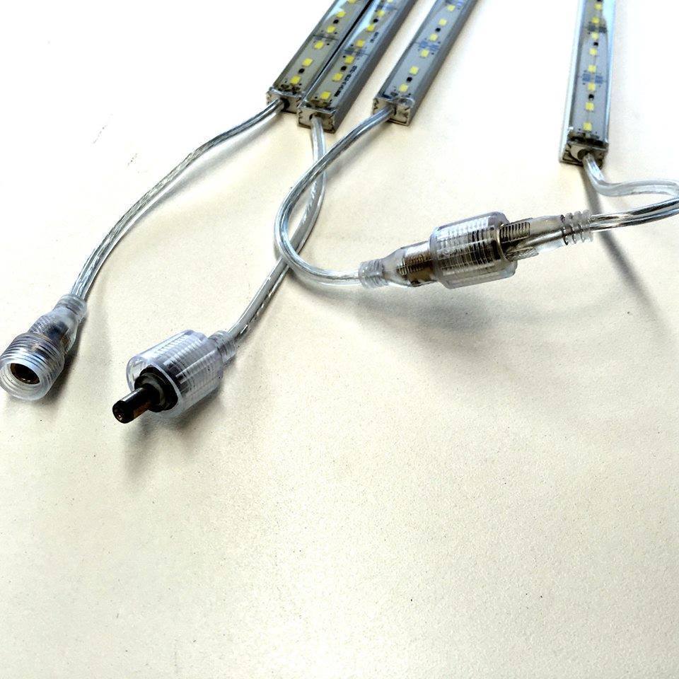 4X12V Waterproof Cool White 5630 Led Strip Lights Bars Camping Caravan Boat Car
