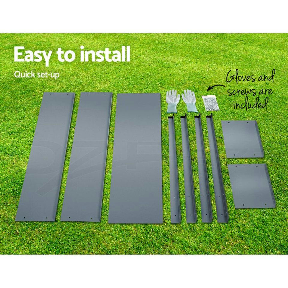 Greenfingers Garden Bed Galvanised Steel Raised Planter Box 100X80X30CM
