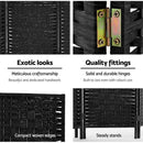 Artiss 4 Panel Room Divider Screen Privacy Rattan Dividers Stand Fold Woven Bk