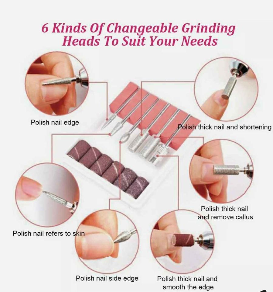 Electric Nail File Drill Acrylic Pedicure Manicure Salon Machine 30000RPM