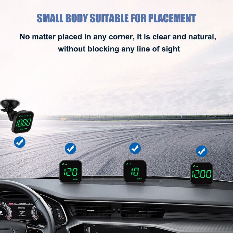 Head up Gauge GPS Speedometer HUD Digital Display Car Speed Warning Universal