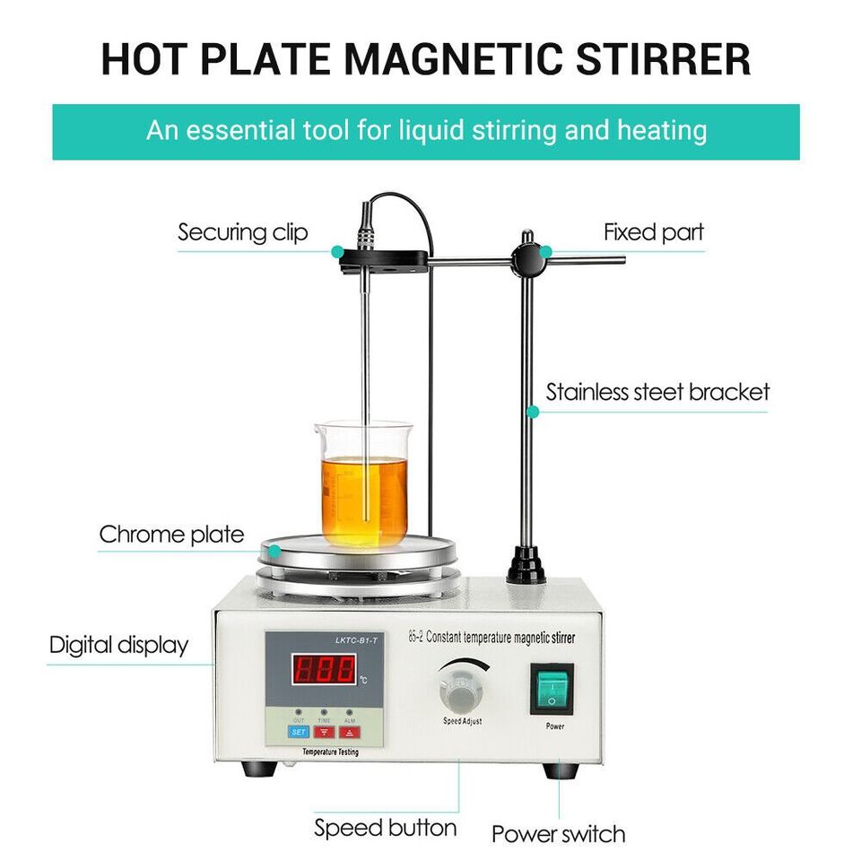 Digital Magnetic Stirrer Heating Plate Stirrers Hot Plate Mixer Kit for Lab Home