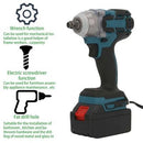 520Nm Cordless Impact Wrench Brushless Rattle Gun 1/2'' Drive & 2x Lithium Battery