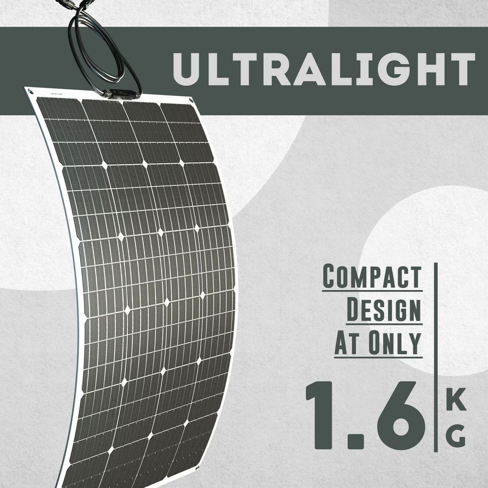 12V 250W Flexible Solar Panel Mono Caravan 10A Controller Camping Battery Charge
