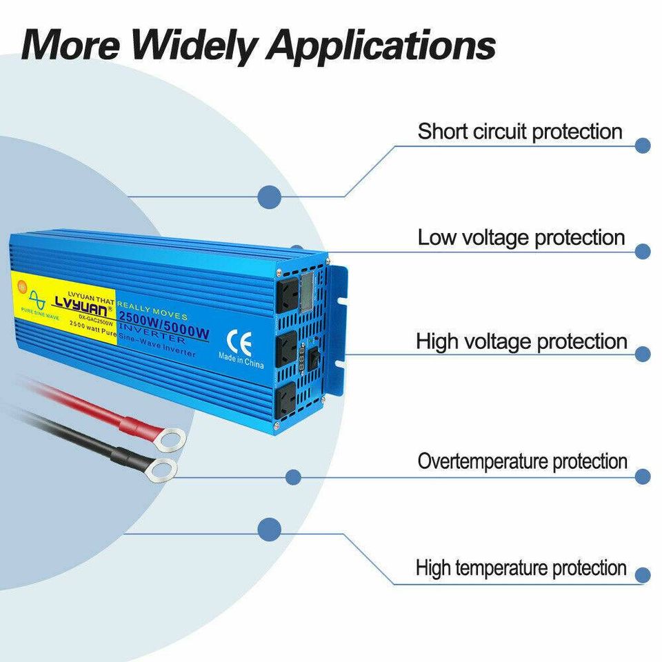 2500w 5000w pure sine wave power inverter