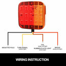 2x Square LED Trailer Tail Lights Stop Indicator Lamp Number Plate Light
