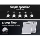 Range Hood Rangehood 900mm 90cm Kitchen Canopy LED Light Black