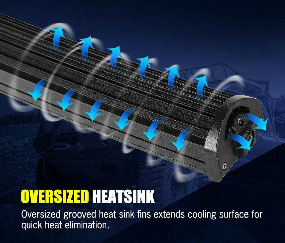 LightFox 50inch Cree Curved LED Light Bar Spot Flood Driving Offroad 4x4 52"