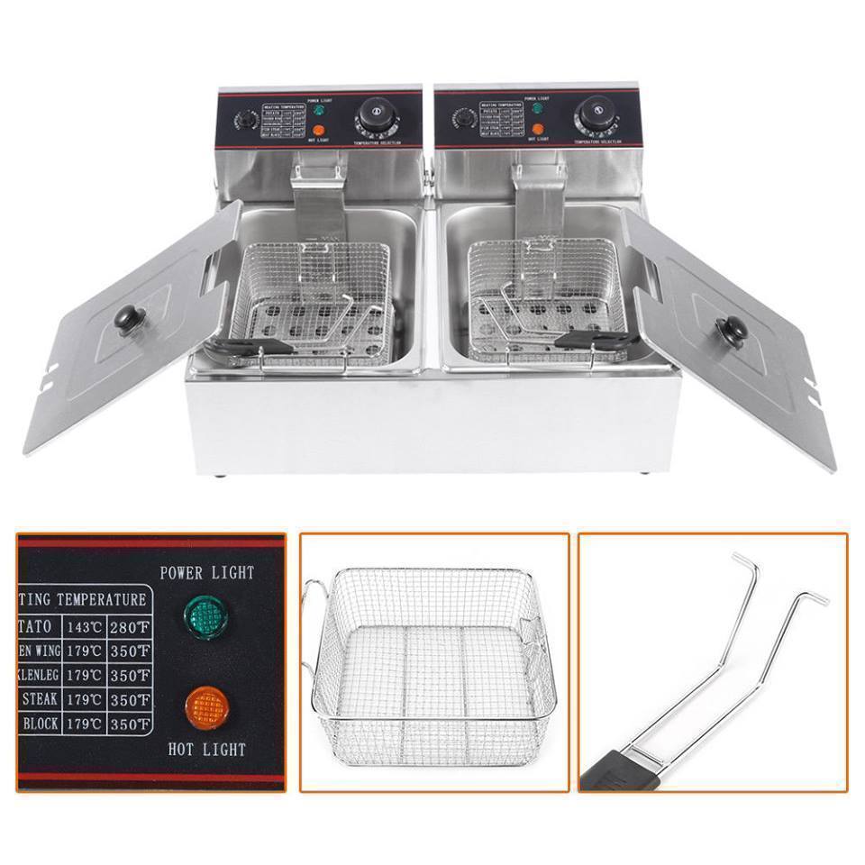 20 liter Commercial Electric Deep Fryer Twin basket -. 15 amp