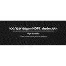 90% UV Sun Shade Cloth Shadecloth Sail Roll Mesh Outdoor Black