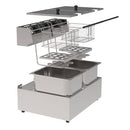 16L Fast Deep Fryer Commercial Electric Twin Basket Stainless Steel Kitchen