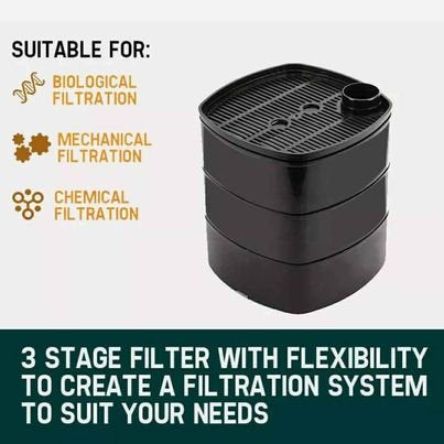 Aquarium External Canister Filter Aqua Fish Tank Pond Pump UV