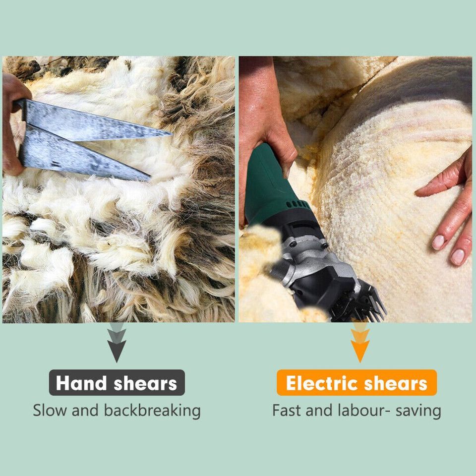 Electric Sheep Shears Shearing Animal Clippers Farm Livestock Wool Carding 220V