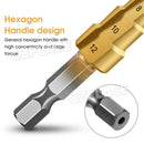 3Pcs NEW HSS Steel Step Cone Drill Titanium Bit Set Hole Cutter 3/12Mm 4-12/20Mm