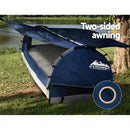 Weisshorn Swag King Single Camping Swags Canvas Free Standing Dome Tent Blue