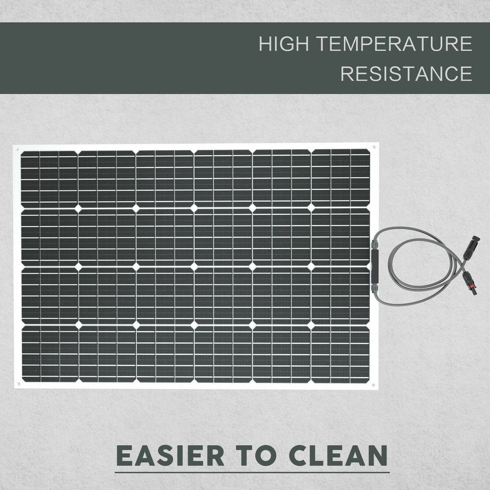 12V 250W Flexible Solar Panel Mono Caravan 10A Controller Camping Battery Charge