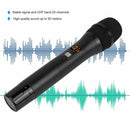 2PCS UHF Wireless Handheld Microphone System with Rechargeable Receiver Karaoke