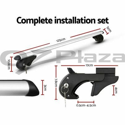 Universal Car Roof Racks Pod Cross Bars Aluminium Adjustable 108cm Sliver