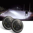 Pair 7" Inch LED Headlights Hi/Lo Beam DRL Projector Fit for JEEP JK GQ PATROL