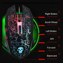 T6 Gaming Keyboard and Mouse Set for PC Laptop Rainbow Backlight USB Ergonomic