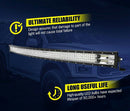 LightFox 50inch Cree Curved LED Light Bar Spot Flood Driving Offroad 4x4 52"