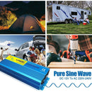 2000w 4000w pure sine wave power inverter DC 12v to AC 240v converter camp trip