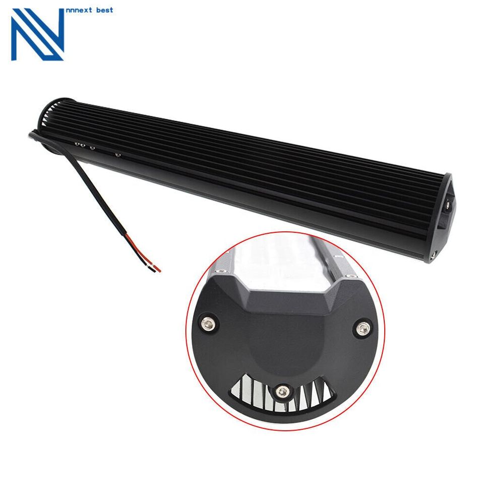20“ 248000LM LED Light Bar & 23 Inch Black Number Plate Frame & Wiring Kit AU