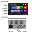 7" Double 2 DIN Bluetooth Head Unit Car Stereo Touch Screen Radio FM/TF/USB/AUX