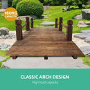 Garden Wooden Rustic Bridge Decoration Decor Outdoor Ornaments Yard