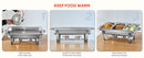 2 Packs 3Lx3 Stainless Steel Chafing Dishs Bain Marie Buffet Food Warmer
