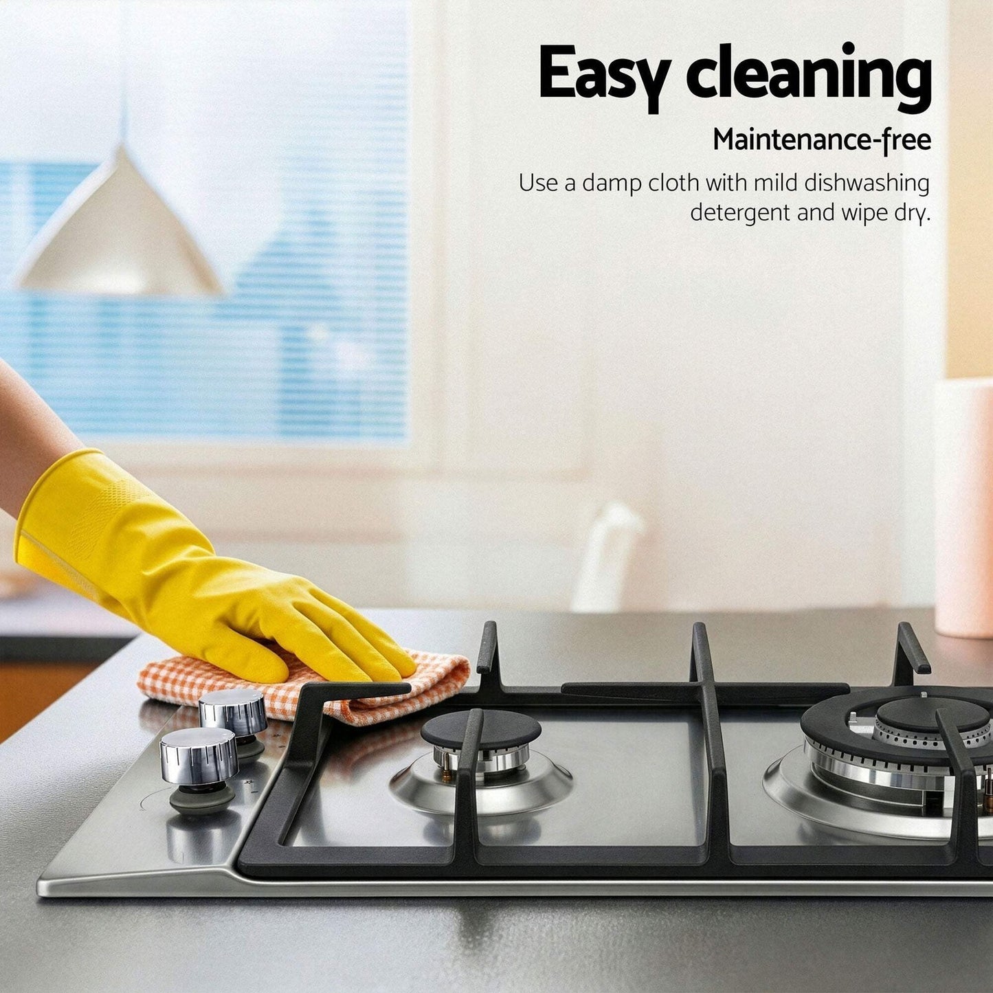Gas Cooktop 30cm 2 Burner Silver