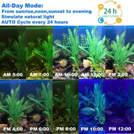 Aquarium Light with Timer Full Spectrum LED Fish Tank Marmine 5Color 120-145cm