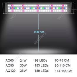 Aquarium Light with Timer Full Spectrum LED Fish Tank Marmine 5Color 120-145cm