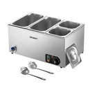 Commercial Food Warmer Bain Marie Electric 4 Buffet Pans Stainless Steel