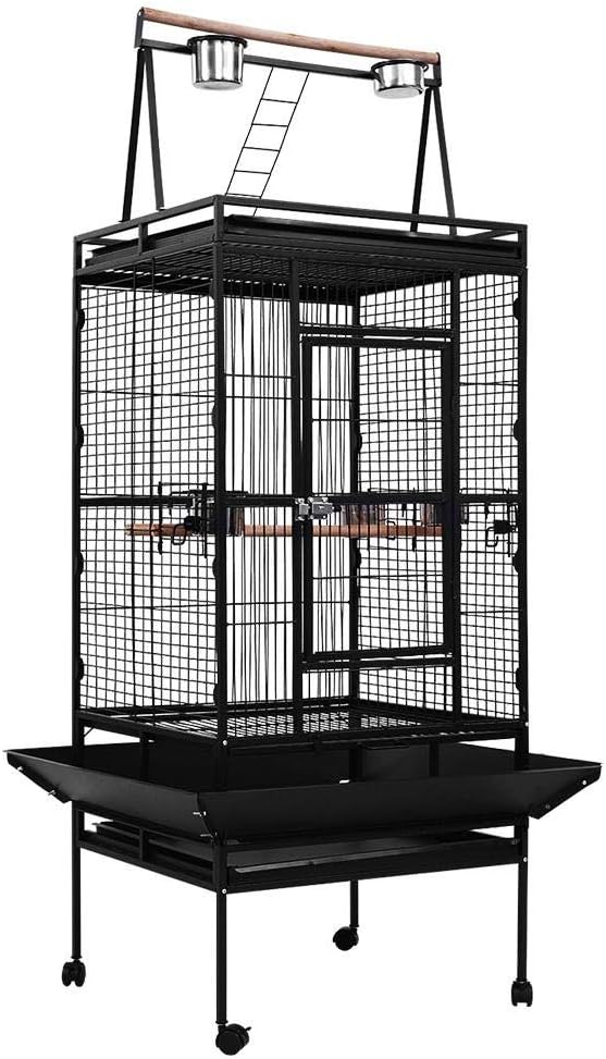 Large Bird & Pet Aviary Cage on Wheels, 81 × 76 × 173 cm