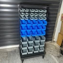 ✅Storage Bin Rack Wall Mounted Tools Garage Workshop Shelving Wheels
